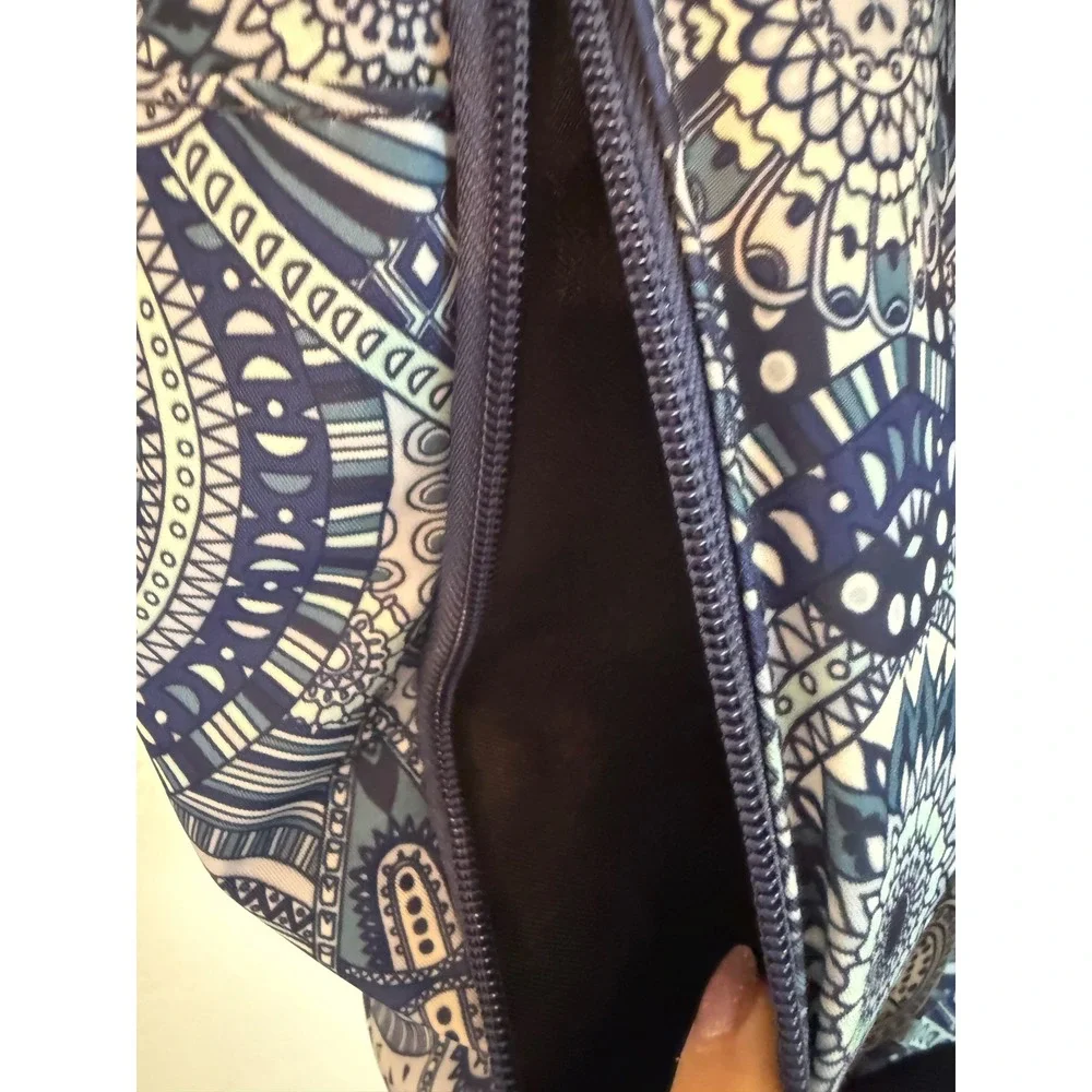 Sakroots Navy White Loyola Blue Wonderlust Geometric Backpack Boho Travel School